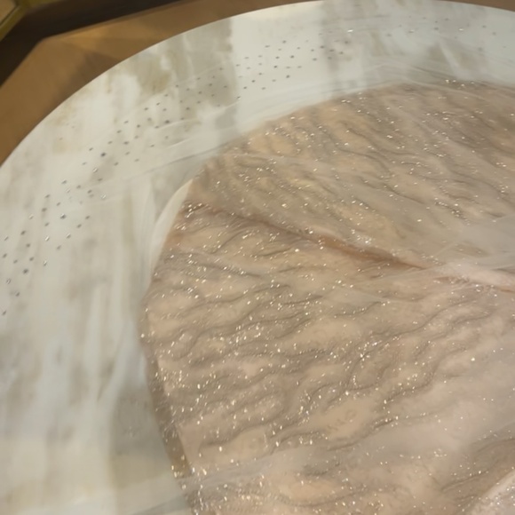 Custom wedding gown and veil